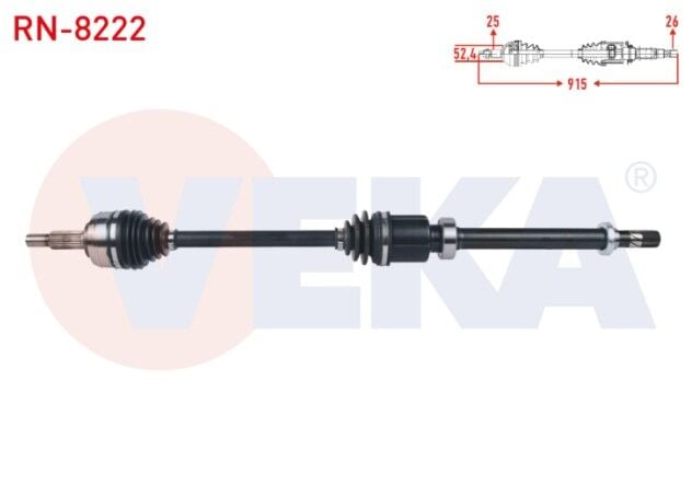 Renault Captur 1.5 DCI MT 6 İleri 2013- Komple Aks Sağ Ön Uzunluk 915mm