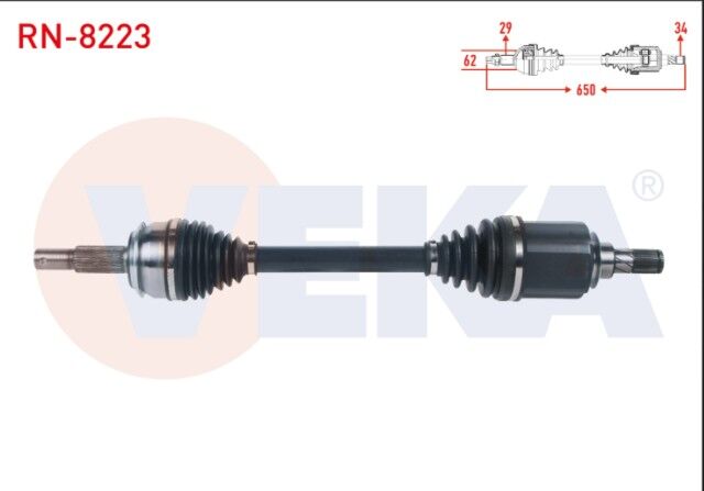 Renault Kadjar 1.5 DCI A-T 2015- Komple Aks Sol Ön Uzunluk 650mm