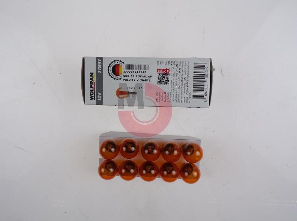 NKR55 Sinyal Ampulü 12 V (Sarı)