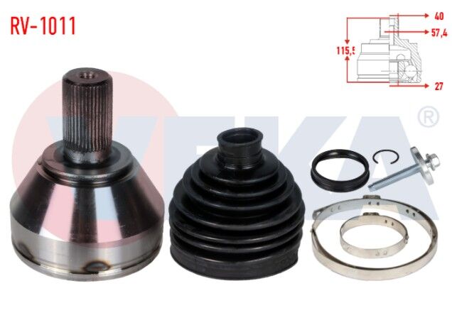 Land Rover Freelander II (FA) 2.2 TD4 40X27X57,5 Uzunluk 115,5 mm 2006-2014 Aks Kafası Sol-Sağ Ön Dış