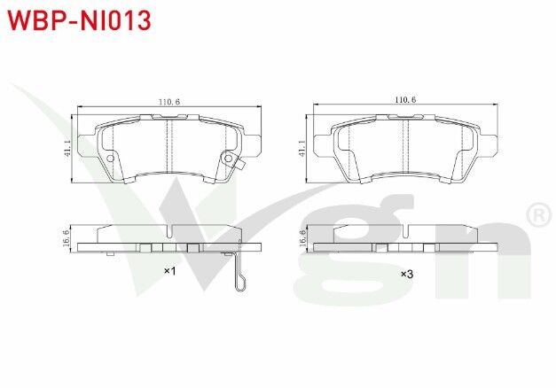Nissan Pathfinder (R51) 2.5 DCI 4WD 2005-/Nissan Navara (D40) 2.5 DCI 2005-2015 Fren Balata Arka İkazlı