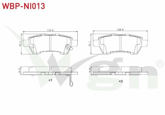 Nissan Pathfinder (R51) 2.5 DCI 4WD 2005-/Nissan Navara (D40) 2.5 DCI 2005-2015 Fren Balata Arka İkazlı