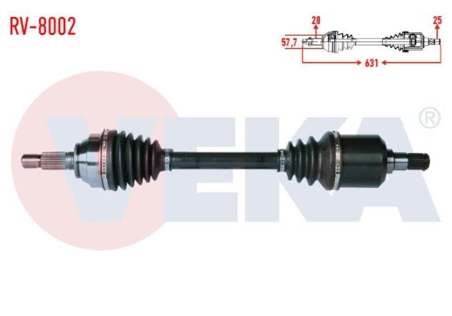 Land Rover Freelander (LN) 2.0 TD Uzunluk 631mm 1998-2007 Komple Aks Sol Ön