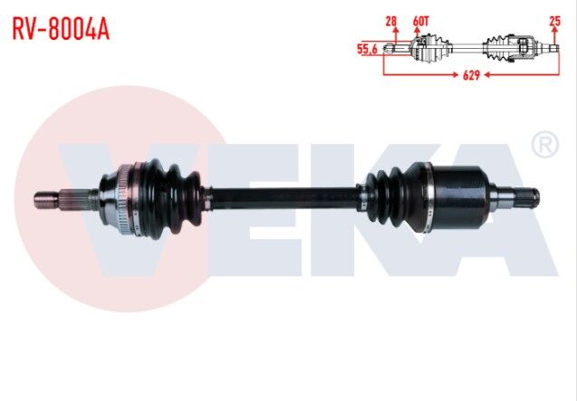 Land Rover Freelander (LN) 2.0 TD M-T Absli 60 Dış Uzunluk 629mm 1998-2007 Komple Aks Sol Ön