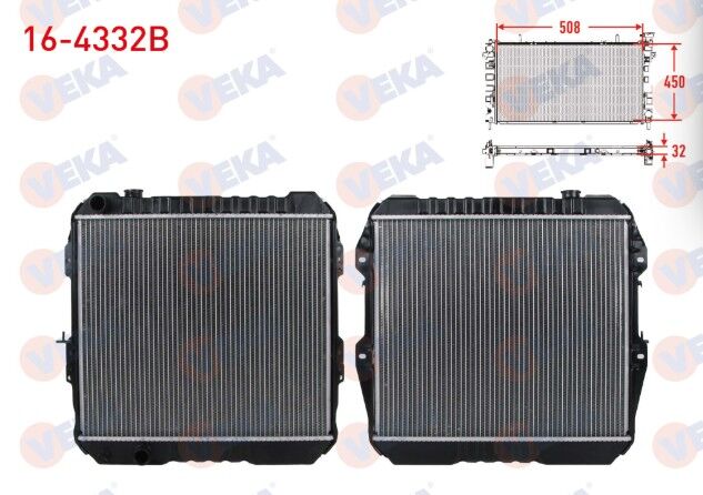 Toyota Hilux Pick Up (_N_) 2.4 D LN85 M-T AC+/- 1983-2005 Su Radyatörü Brazing