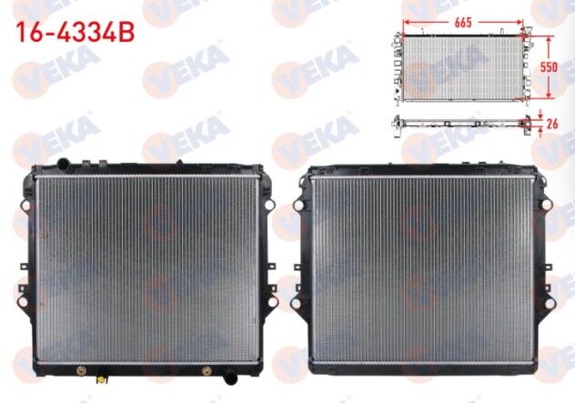 Toyota Hilux VII Pick-Up Revo (_N1_) 2.4 D A-T AC+/- 2015- Su Radyatörü Brazing