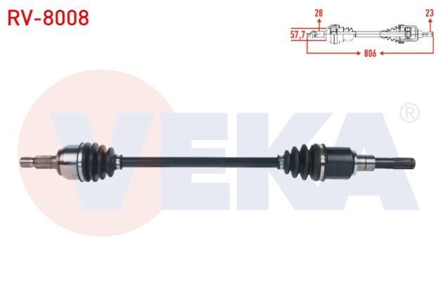 Land Rover Freelander 1.8 16v - 2.0 DI - 2.0 TD4 - 2.5i 1998-2007 Komple Aks Sağ Arka Uzunluk 806mm