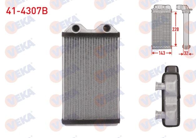 Toyota Hilux (_N_) 2.4 D Uzun Çıkış 1983-2005 Kalorifer Radyatörü Brazing