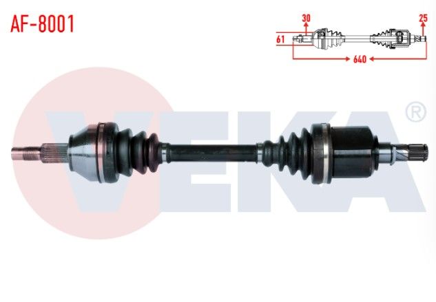 ALFA ROMEO 159 (939) 1.9 JTDM M-T UZUNLUK 640mm 2006-2011 KOMPLE AKS SOL ON