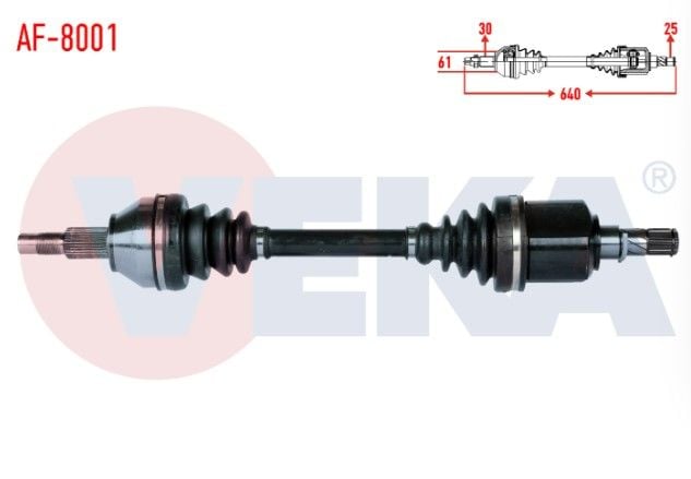ALFA ROMEO 159 (939) 1.9 JTDM M-T UZUNLUK 640mm 2006-2011 KOMPLE AKS SOL ON