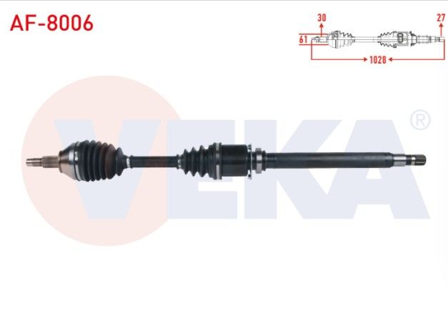 ALFA ROMEO 159 (939) 1.9 JTDM - 1.9 JTS A-T 2006-2011 KOMPLE AKS SAG ON UZUNLUK 1028mm