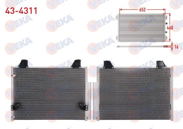 Toyota Hilux Pick Up (TGN1_, GGN2_, GGN1_, KUN2_, KUN1_) 2.5 D-4D 2005-2011 Klima Radyatörü