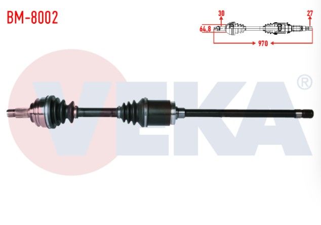 BMW X5 (E53) 3.0 D UZUNLUK 970mm 2000-2007 KOMPLE AKS SAG ON
