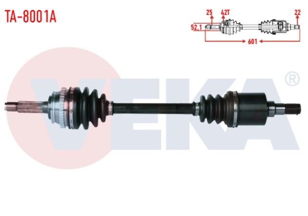 Tata Indigo (4_V2) 1.4 CRDI Turbo Absli 42 Dış Uzunluk 601mm 2003- Komple Aks Sol Ön