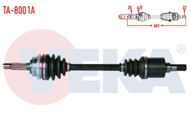 Tata Indigo (4_V2) 1.4 CRDI Turbo Absli 42 Dış Uzunluk 601mm 2003- Komple Aks Sol Ön