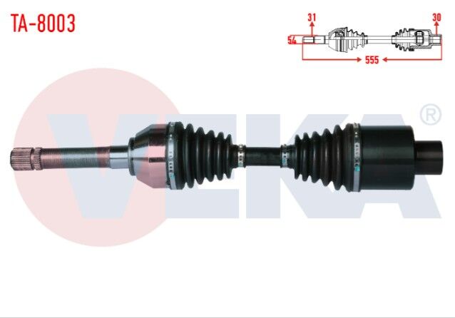 Tata Xenon 2.2 16v TD Uzunluk 555mm 2011- Komple Aks Sol Ön