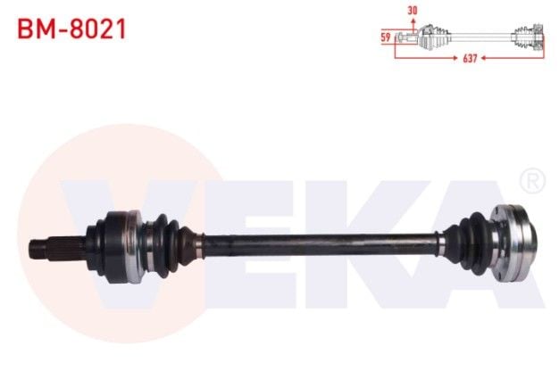 BMW X5 (E53) 3.0 D UZUNLUK 637 mm 2000-2007 KOMPLE AKS SOL-SAG ARKA