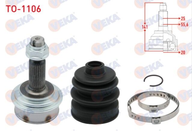 Toyota Yaris (P9) 1.0 VVT-I 26X20X55,6 Uzunluk 142mm 2006-2010 Aks Kafası Sol-Sağ Ön Dış