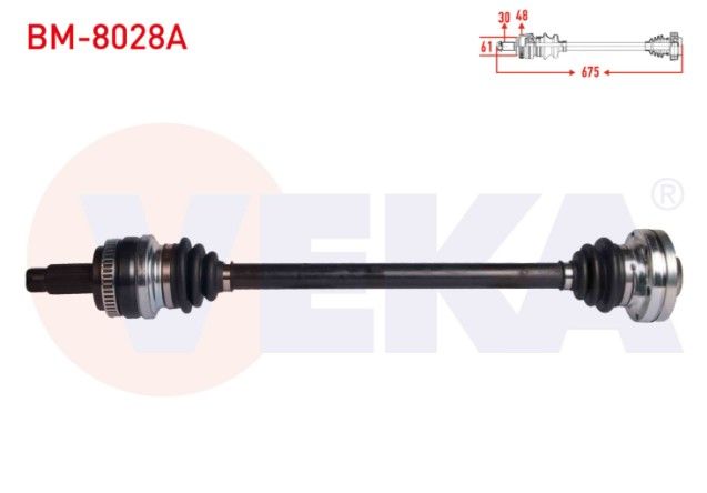 BMW X3 (E83) 2.0 D ABSLI 48 DIS UZUNLUK 675 mm 2004-2010 KOMPLE AKS SAG ARKA
