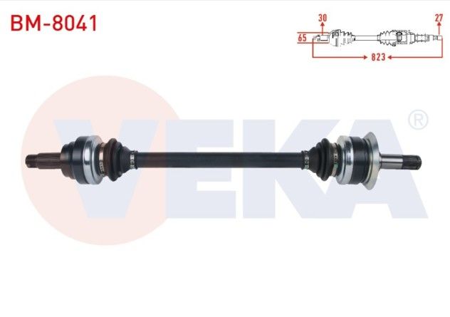 BMW 520 D / 520 i / 525 D / 528 i (F10) 2010- / SOL ARKA BMW 525 D xDRIVE 2010- KOMPLE AKS SAG ARKA UZUNLUK 817mm
