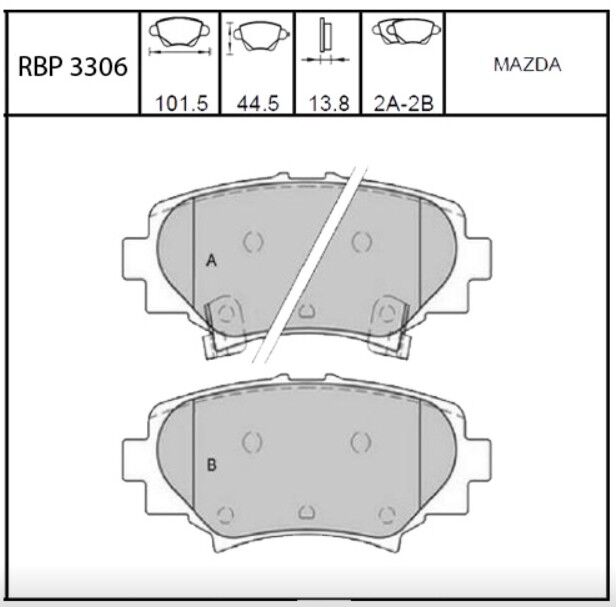 Mazda 3 13-19 Arka Fren Balata
