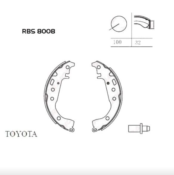 Yaris 99-02 Arka Fren Balata (Pabuc)