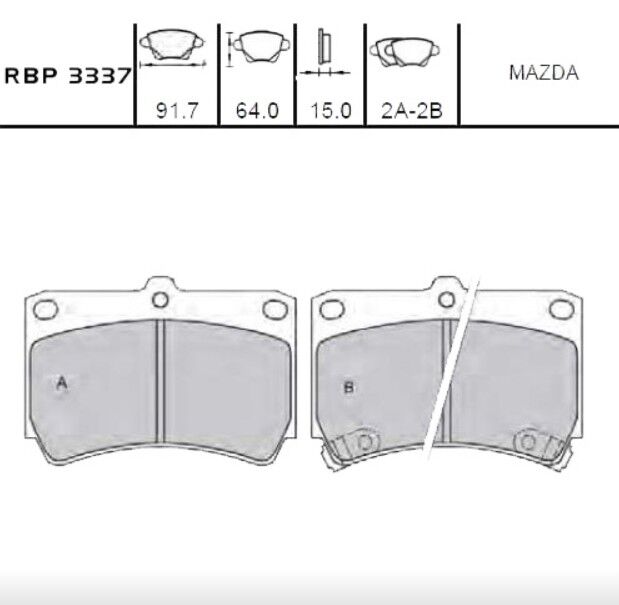 Mazda 323 88-95 Ön Fren Balata