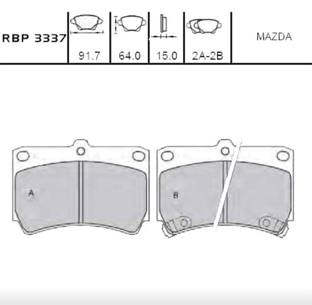 Mazda 323 88-95 Ön Fren Balata