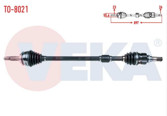 Toyota Yaris (P9) 1.4 D-4D Uzunluk 897mm 2006-2010 Komple Aks Sağ Ön