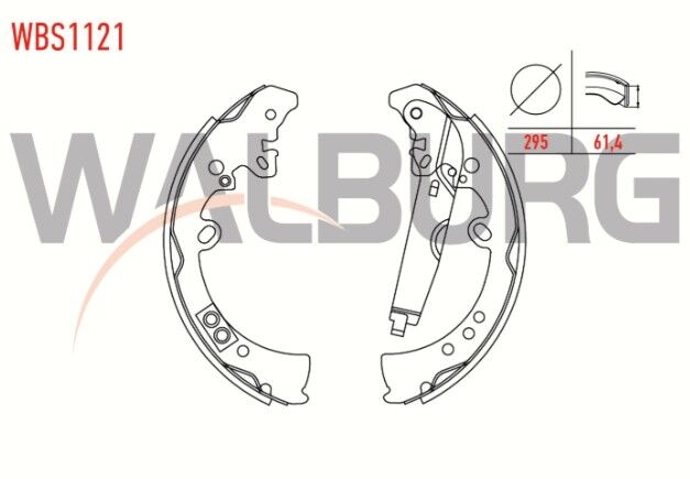 Toyota Hilux Pick Up (TGN1_GGN2_GGN1_KUN2_KUN1_) 2.5 D-4D 4X4 Levyeli 295X61,4 mm 2005- /Hilux Pick Up 2.5 D 2005-2011/Hilux Pick Up 2.5 D4D 2005-2011 Fren Pabuç Balata Arka