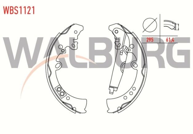 Toyota Hilux Pick Up (TGN1_GGN2_GGN1_KUN2_KUN1_) 2.5 D-4D 4X4 Levyeli 295X61,4 mm 2005- /Hilux Pick Up 2.5 D 2005-2011/Hilux Pick Up 2.5 D4D 2005-2011 Fren Pabuç Balata Arka