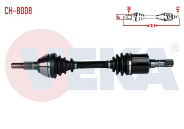 CHEVROLET CAPTIVA (C100) 2.0 D A-T 4X4 UZUNLUK 618,5mm 2006-2012 KOMPLE AKS SOL ON