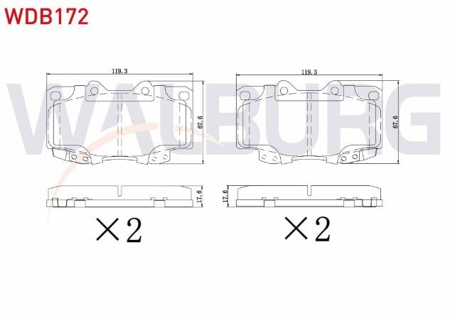 Toyota Hilux Pick Up 2.5 D 2005-2011 / Hilux Pick Up 2.5 D-4D 2005-2011 / Hilux Pick Up 3.0 D-4D 2005-2011 Fren Balata Ön İkazlı