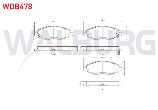 Toyota Hilux Pick Up 2.5 D 2005-2011 / Hilux Pick Up 2.5 D-4D 2005-2011 Fren Balata Ön İkazlı