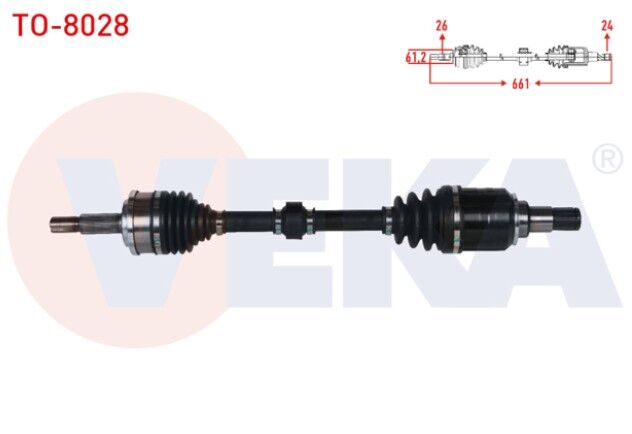 Toyota C-HR (_X1_) 1.8 Hybrid Uzunluk 661 mm 2016- Komple Aks Sol Ön