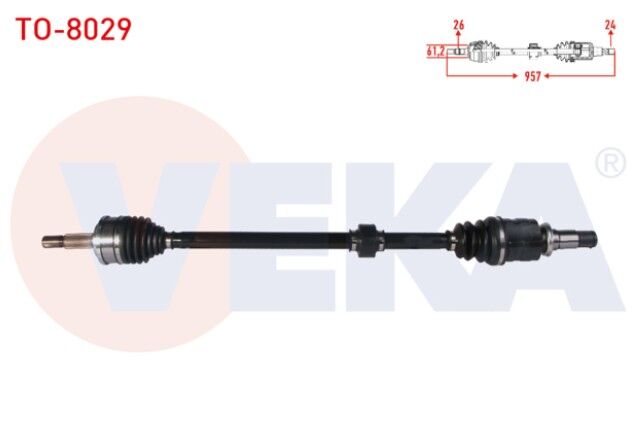 Toyota C-HR (_X1_) 1.8 Hybrid Uzunluk 957 mm 2016- Komple Aks Sağ Ön