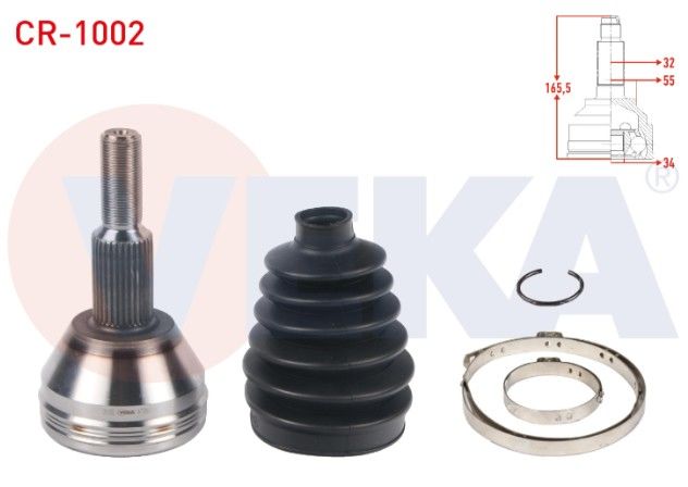 CHRYSLER GRAND VOYAGER 2.8 CRD 2008- AKS KAFASI SOL-SAG ON DIS 32X34X55 UZUNLUK 165,5mm