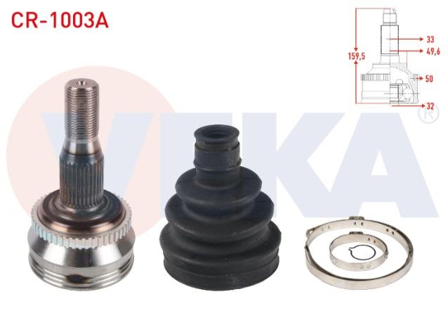 CHRYSLER 300 M (LR) 3.5i 1998-2004 AKS KAFASI SOL-SAG ON DIS 33X32X49,6 ABSLI 50 DIS UZUNLUK 159,5mm