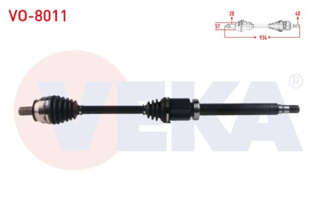 Volvo V60 1.6 D A-T Uzunluk 934 mm 2010- Komple Aks Sağ Ön