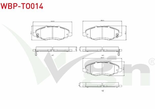 Toyota Hilux Pick Up 2.5 D 2005-2011/Hilux Pick Up 2.5 D-4D 2005-2011 Fren Balata Ön İkazlı