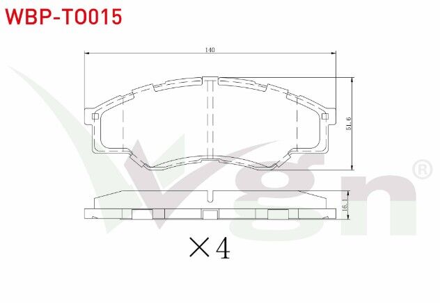 Toyota Hilux Pick Up 2.5 D 2005-2011/Hilux Pick Up 2.5 D-4D 2005-2011/Hilux Pick Up 3.0 D-4D 2005-2011 Fren Balata Ön