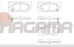 TOYOTA AVENSIS (T25) 1.6 VVT-I 2003-2008 / TOYOTA AVENSIS (T25) 1.8 2003-2008 / TOYOTA AVENSIS (T25) 2.0 D-4D 2003-2008 FREN BALATA ON IKAZLI
