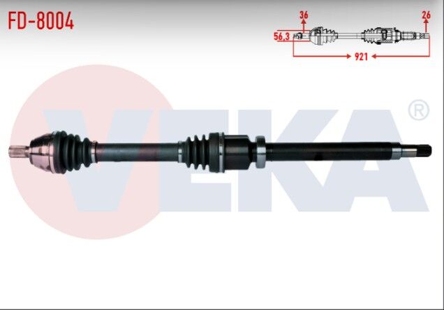 Ford Focus II (DA) 1.6 TDCI Uzunluk 921mm 2004-2011 Komple Aks Sağ Ön