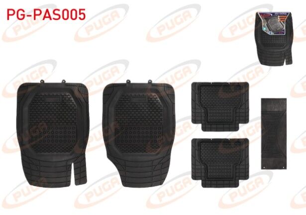 Paspas Kulaklı Universal Siyah Hasırlı 3D Havuzlu