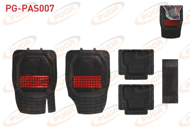 Paspas Kulaklı Universal Krom Kırmızı Hasırlı 3D Havuzlu