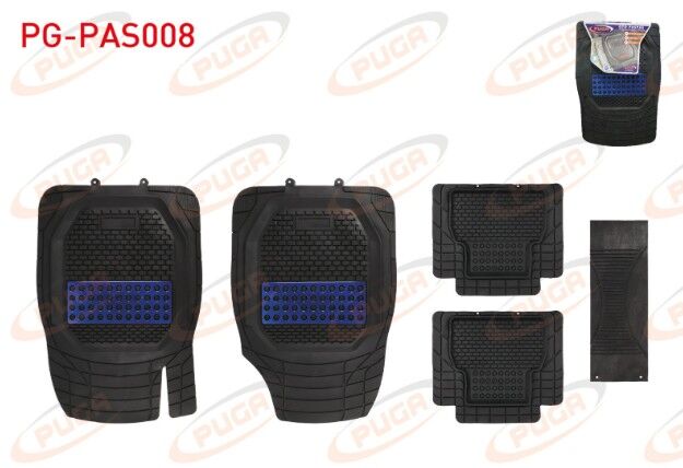 Paspas Kulaklı Universal Krom Mavi Hasırlı 3D Havuzlu