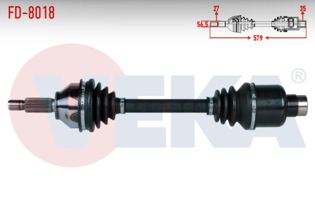 Ford Mondeo III 2.0i 16v Uzunluk 579mm 2000-2007 Komple Aks Sağ Ön