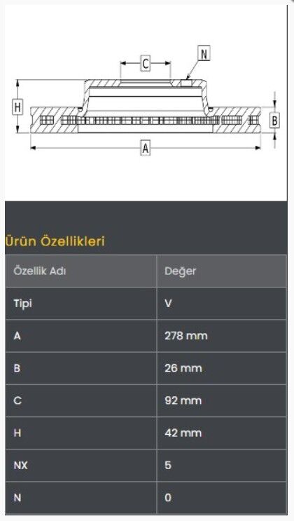 Bongo-3 K2500 CRDI 12- Fren Diski Ön (278-5)-  Frendi