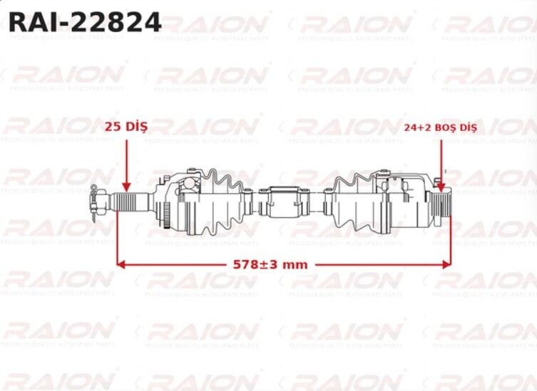 Corolla 1.4 D4D MT 06-18/Auris 1.4 D4D MT 06-18/Verso 1.6-1.8 Benz 09-18 Aks Komple Sol (26*661*20)