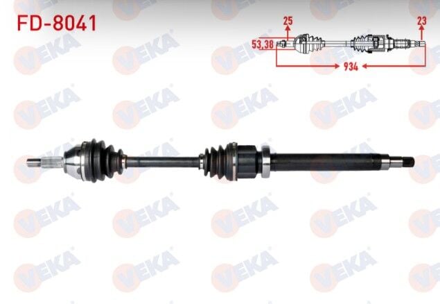 Ford Focus I (DAW,DBW) 1.4i 16v Uzunluk 934mm 1998-2004 Komple Aks Sağ Ön